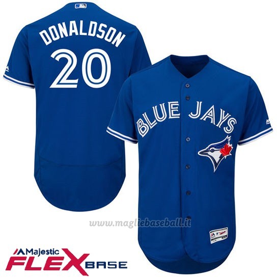 Maglia Baseball Uomo Toronto Blue Jays Josh Donaldson Blu Flex Base Autentico Collezione